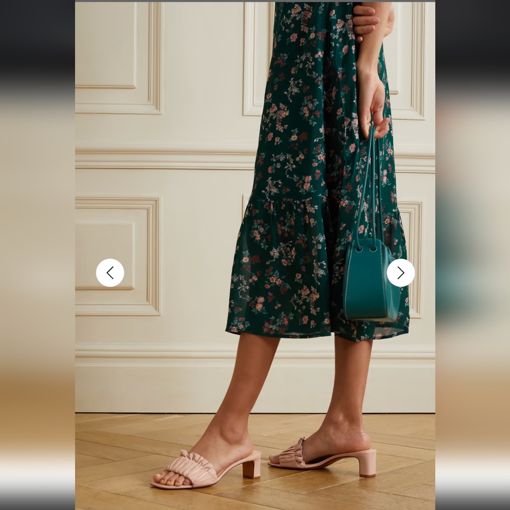 REFORMATION • Shereen ruched leather mules